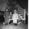 Who'll stop the rain? Doesn't matter, we're ready.  Rug pattern and wallpaper was my first acid trip. Joyce, Mom, me in Philly, Pa.