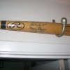 Bat-autographed by Ralph Houk, Bob Turley, Moose Skowren, Bob Cerv. A gift from Janie.